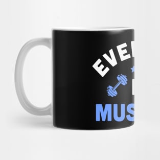 Funny Everyday I'm Muscle'n Weightlifting Pun Gym Mug